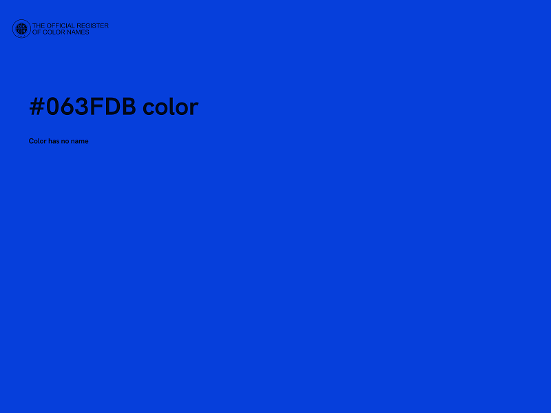 #063FDB color image