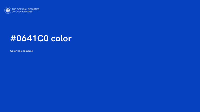 #0641C0 color image