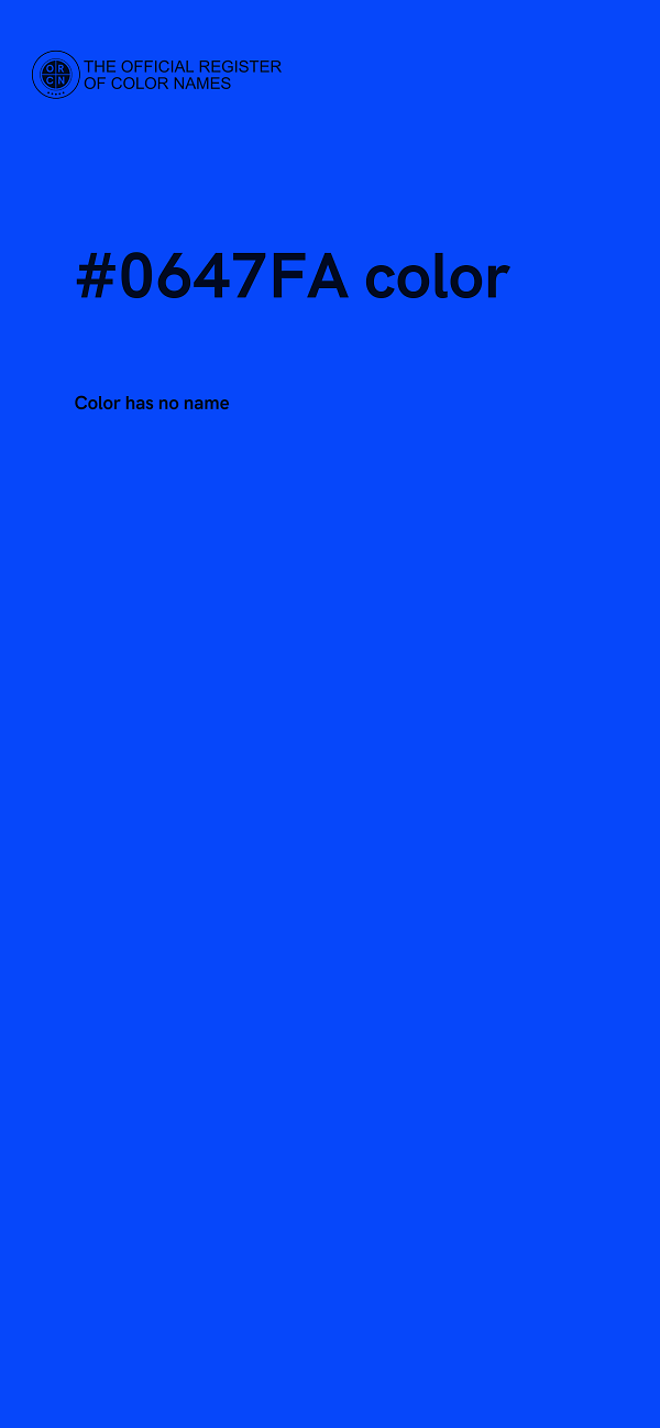 #0647FA color image