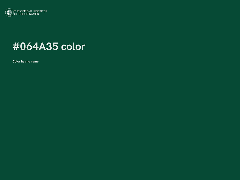 #064A35 color image