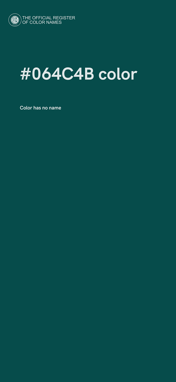 #064C4B color image