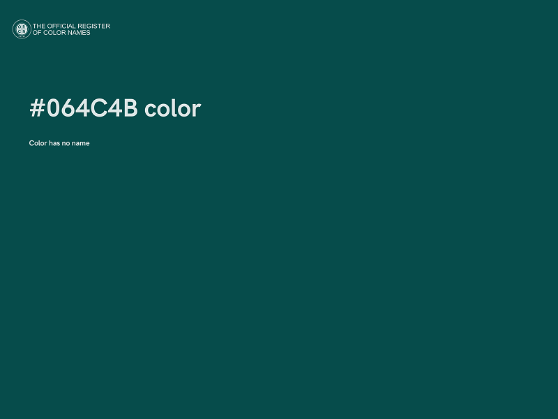 #064C4B color image