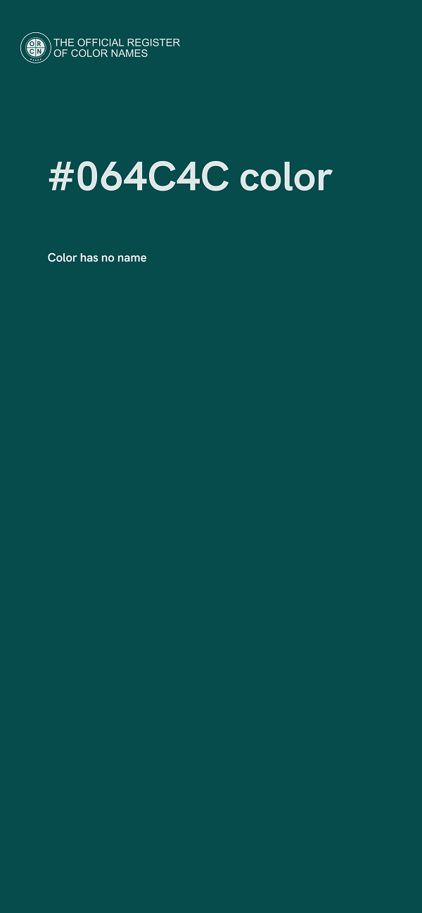 #064C4C color image