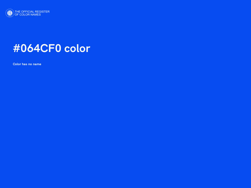 #064CF0 color image