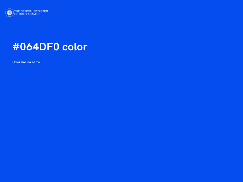 #064DF0 color image