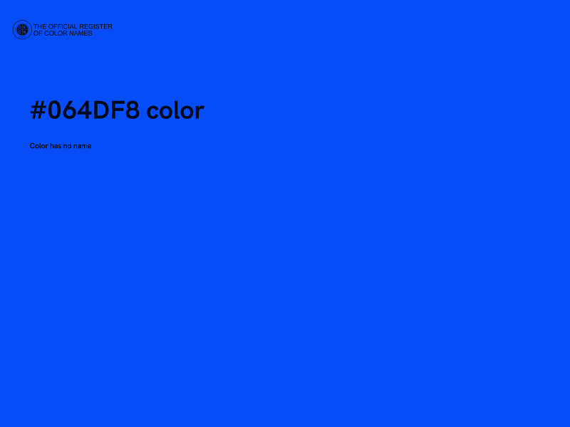 #064DF8 color image