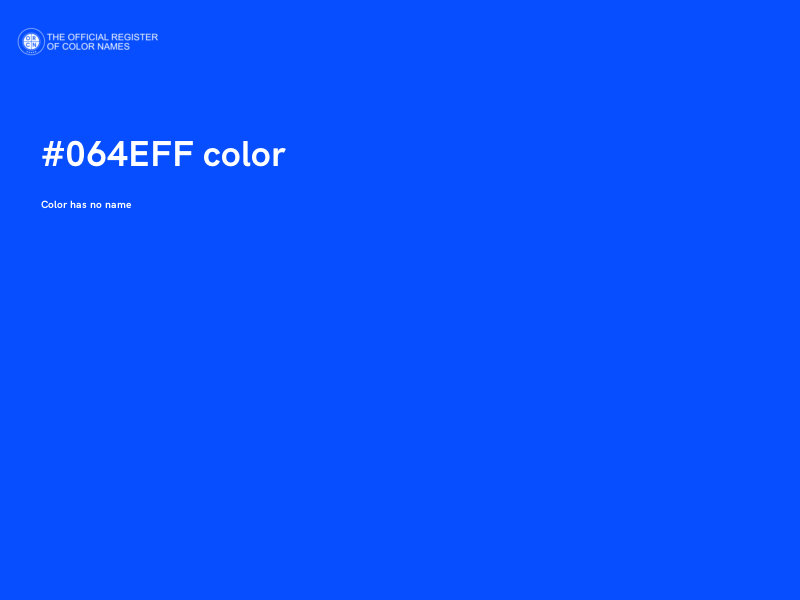 #064EFF color image