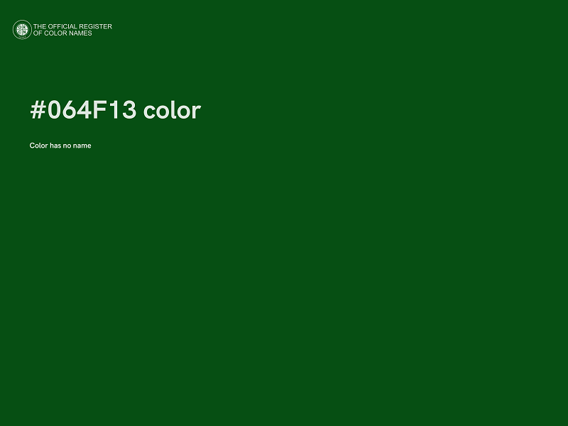 #064F13 color image