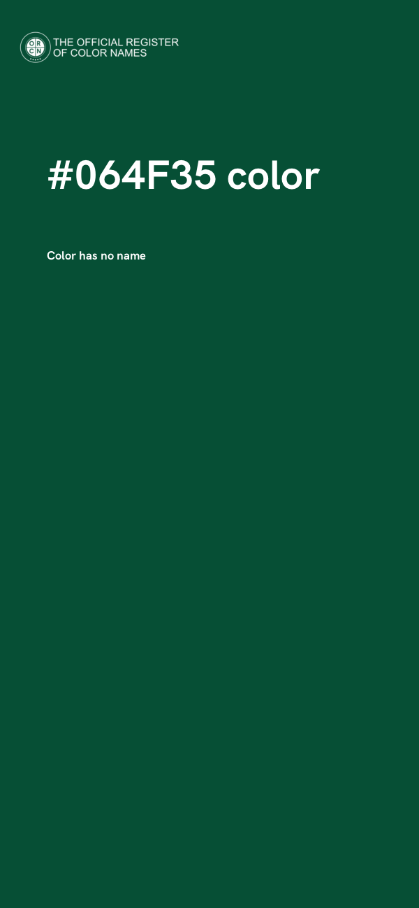 #064F35 color image