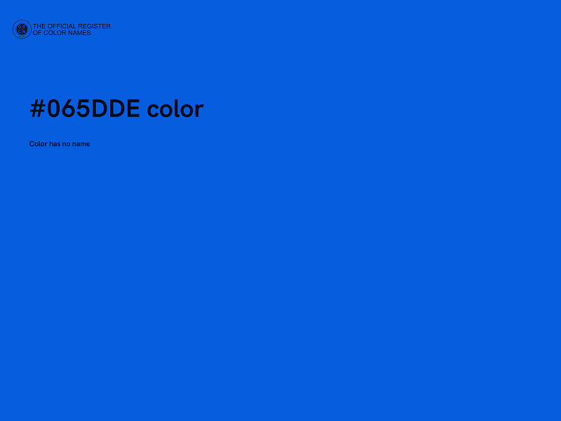 #065DDE color image