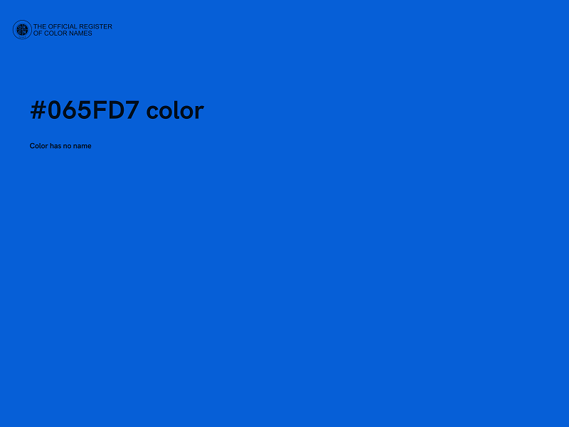 #065FD7 color image