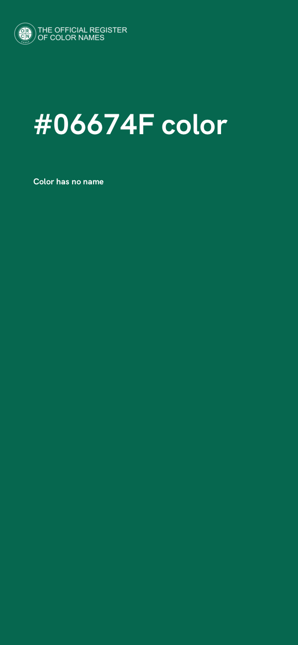#06674F color image