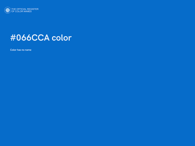 #066CCA color image