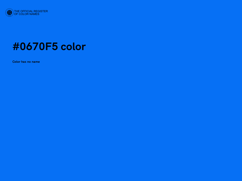 #0670F5 color image