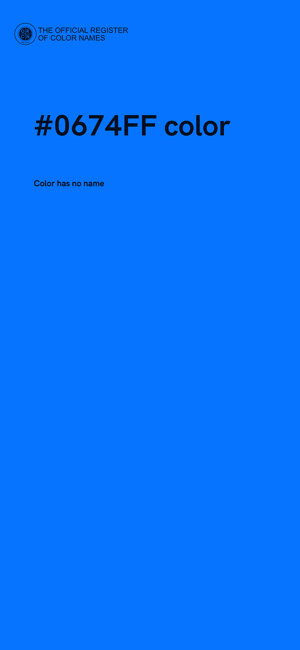 #0674FF color image
