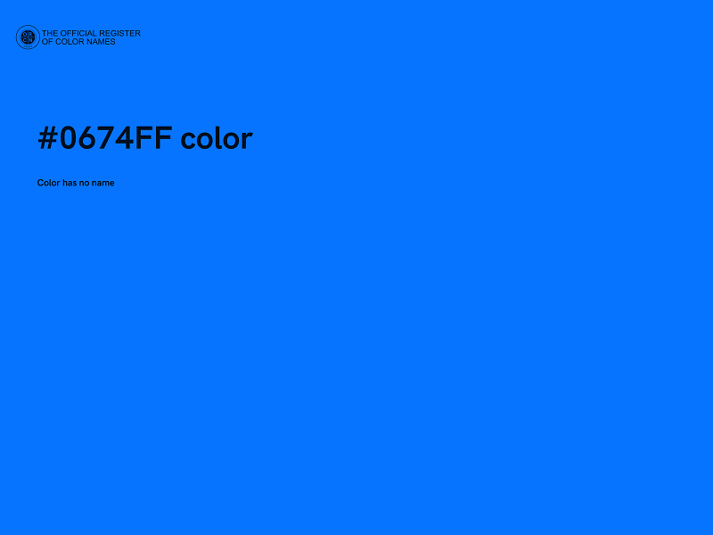#0674FF color image
