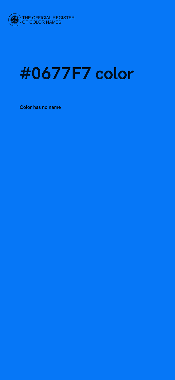 #0677F7 color image