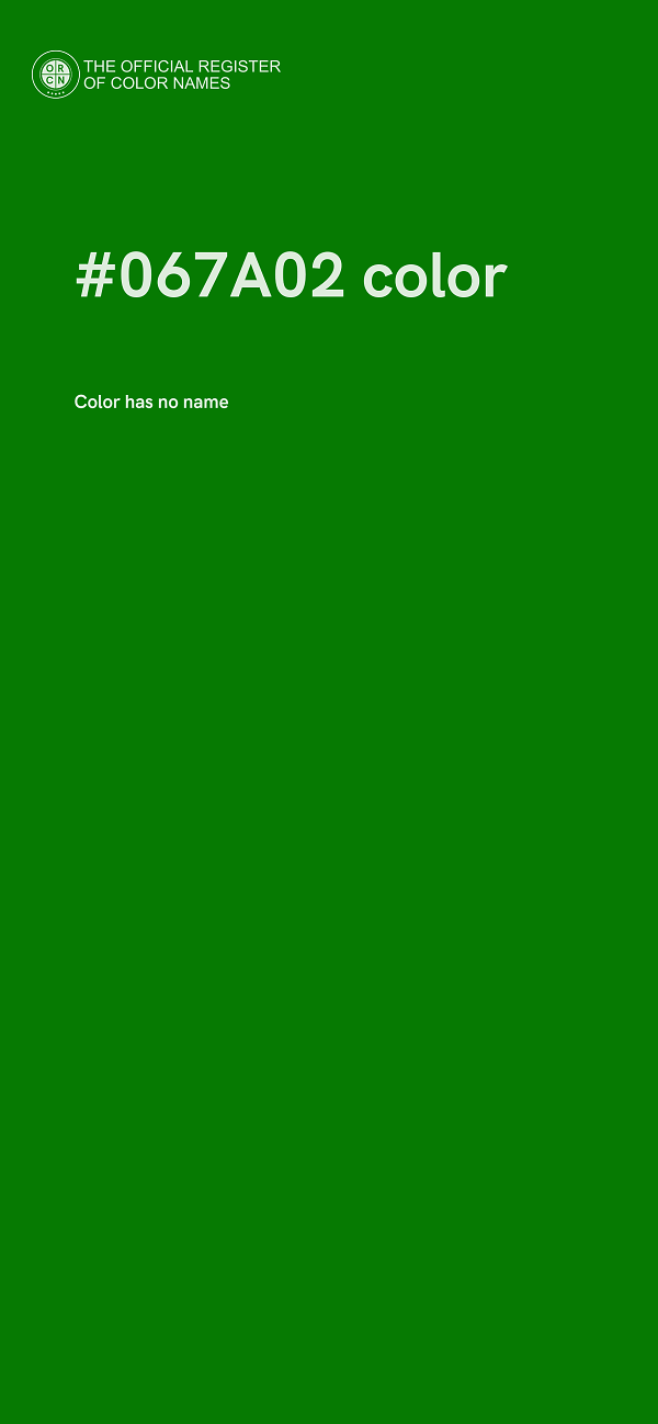 #067A02 color image