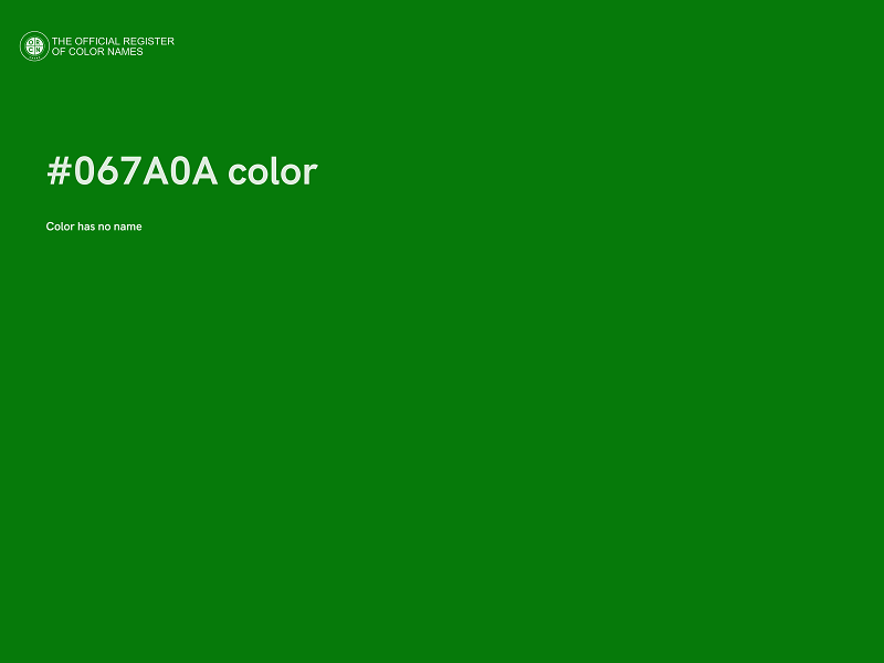 #067A0A color image