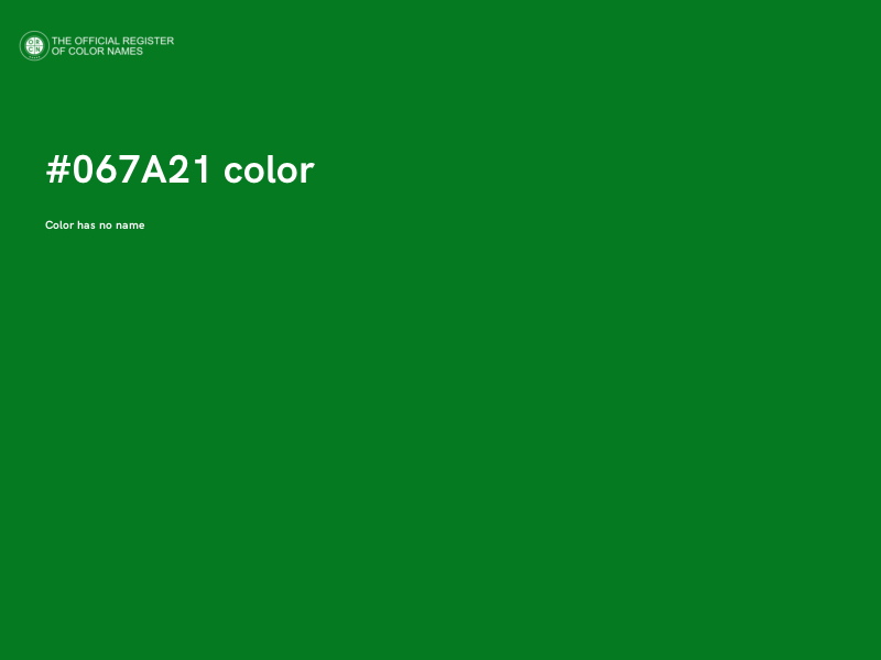 #067A21 color image