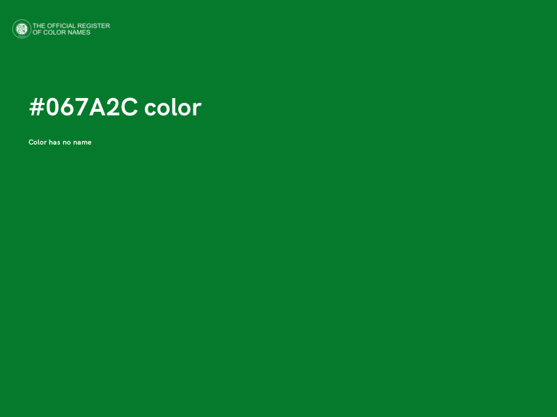 #067A2C color image