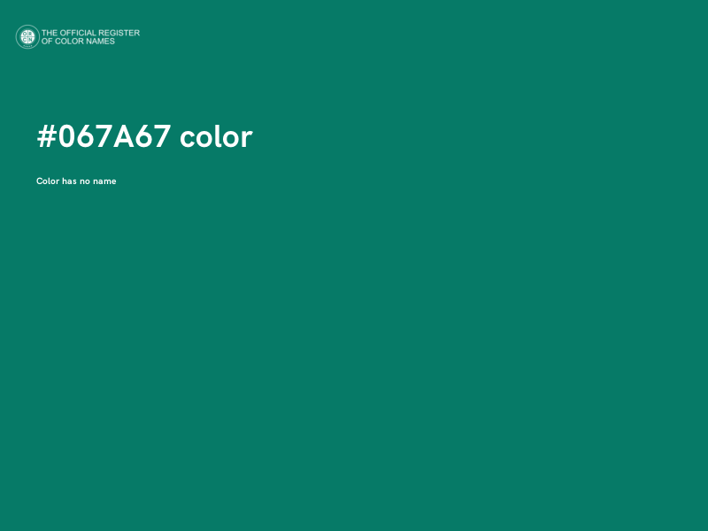 #067A67 color image