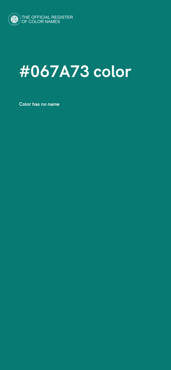 #067A73 color image