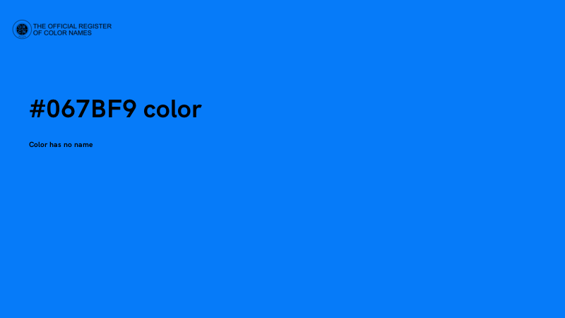 #067BF9 color image