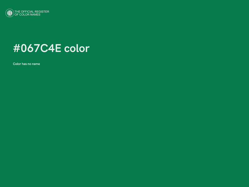 #067C4E color image