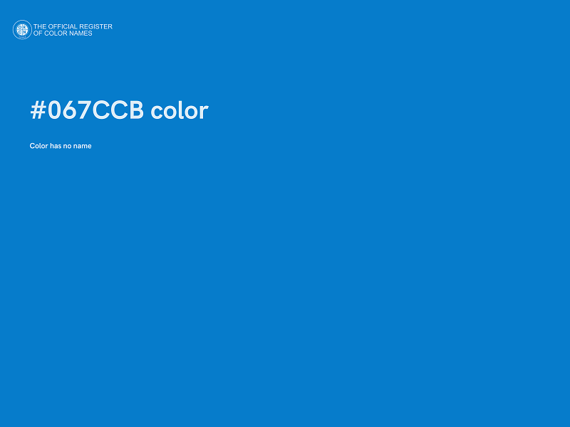 #067CCB color image