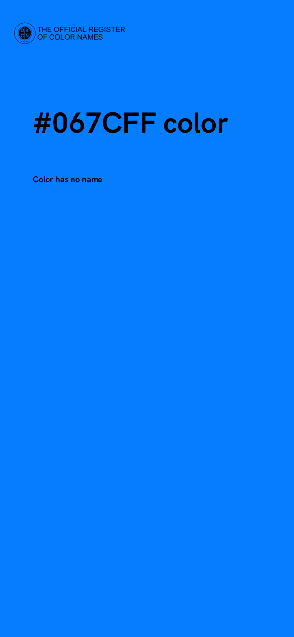 #067CFF color image