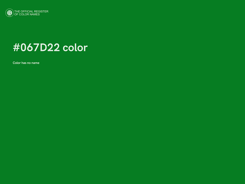 #067D22 color image