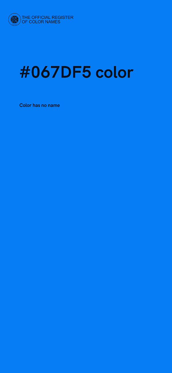 #067DF5 color image