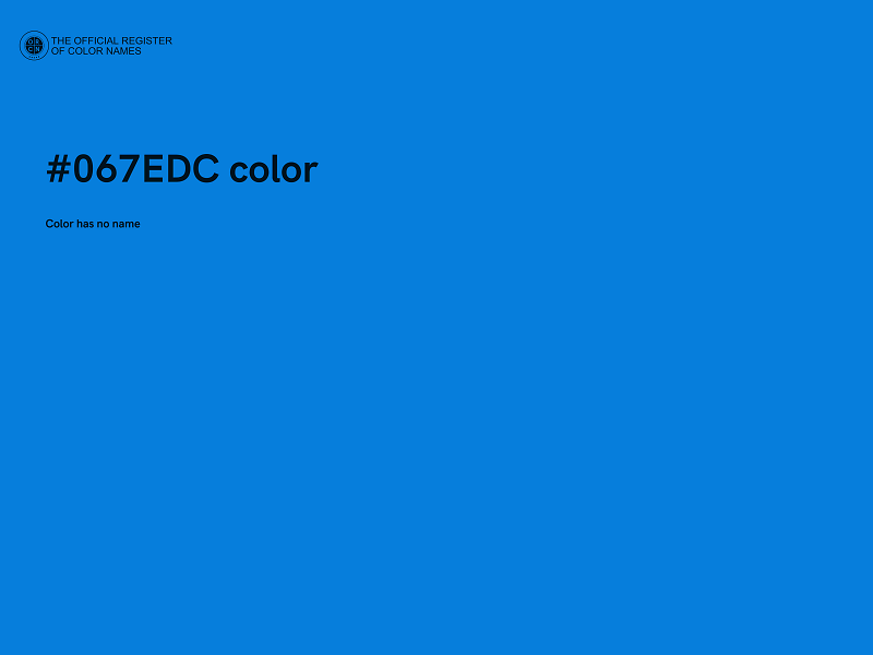 #067EDC color image