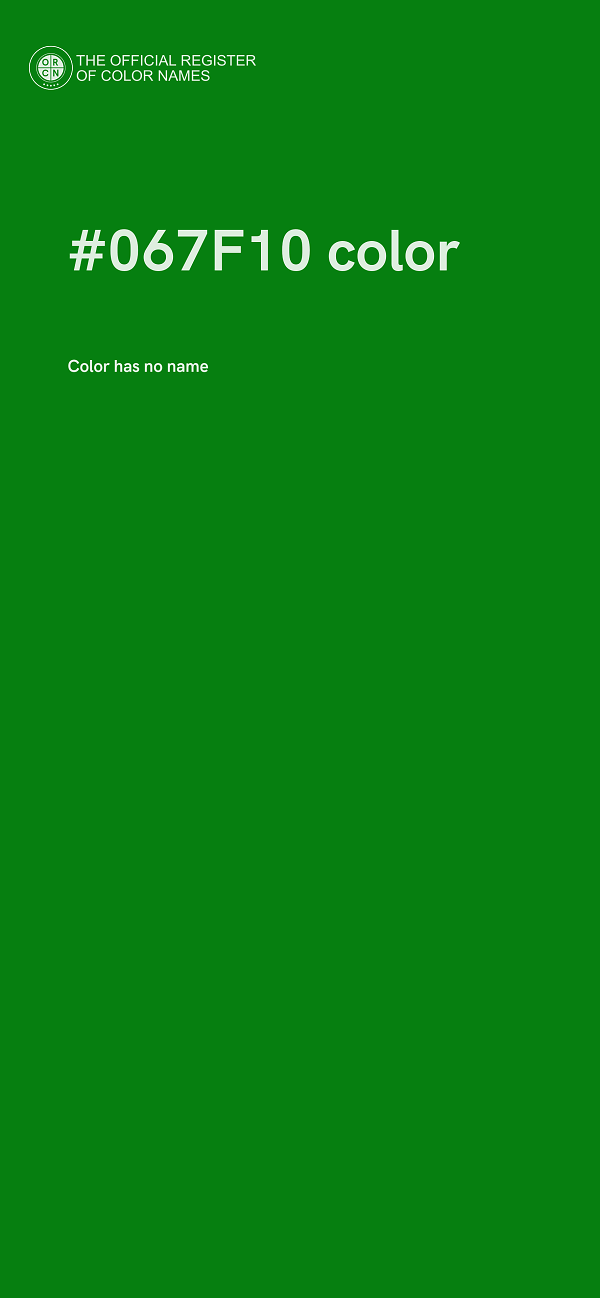 #067F10 color image