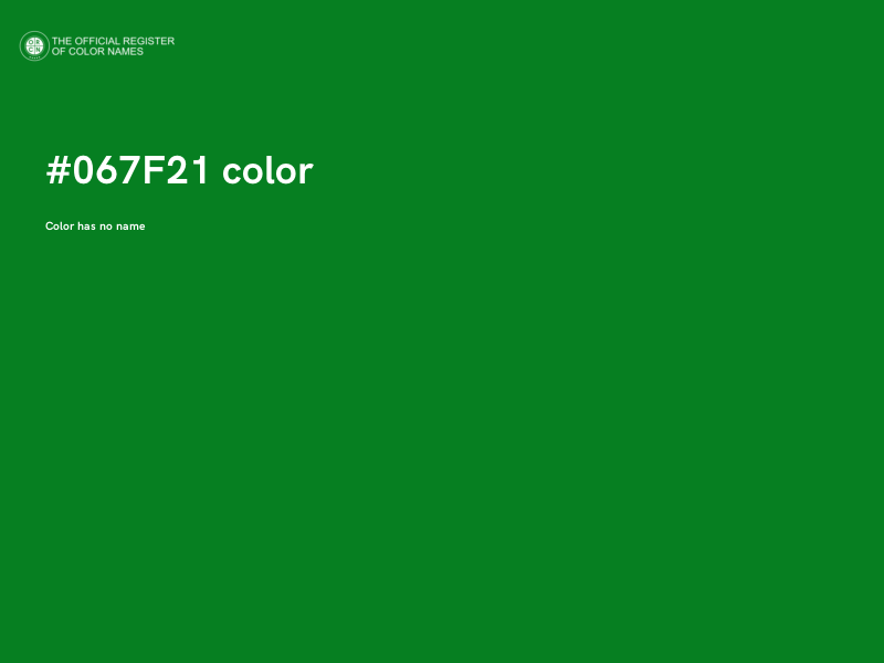 #067F21 color image