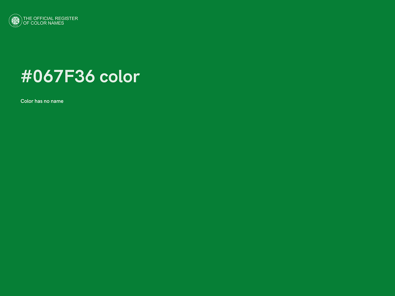 #067F36 color image