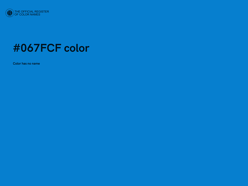 #067FCF color image