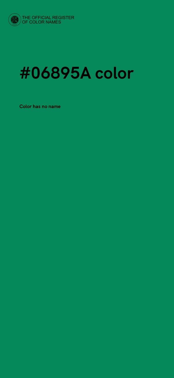 #06895A color image