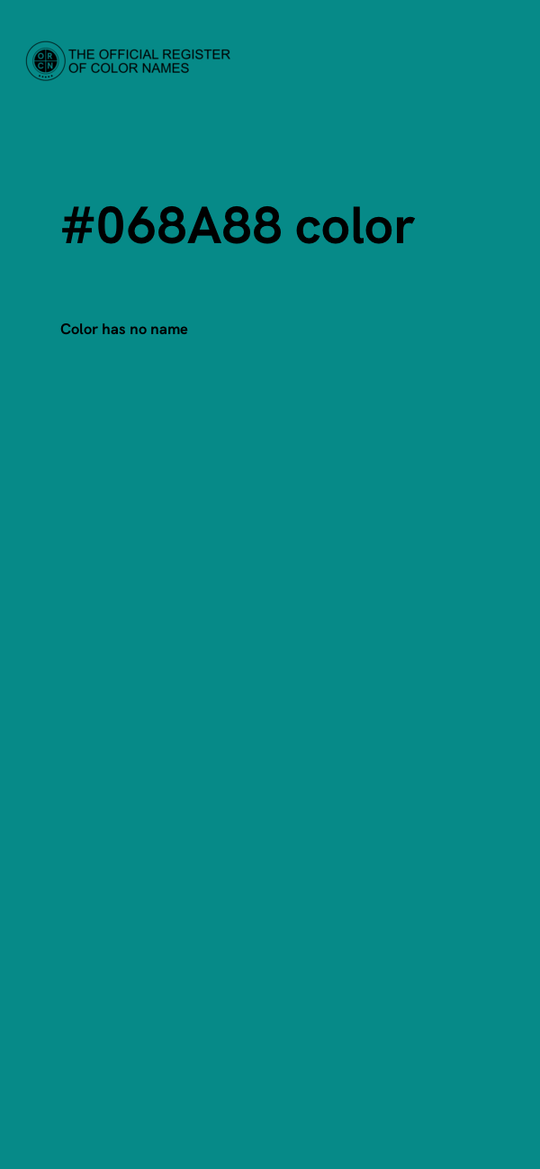 #068A88 color image