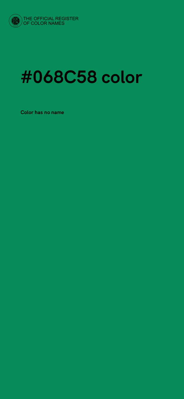 #068C58 color image