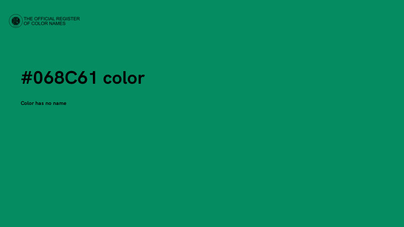 #068C61 color image