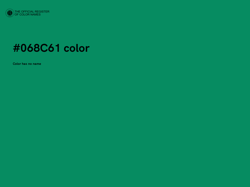 #068C61 color image