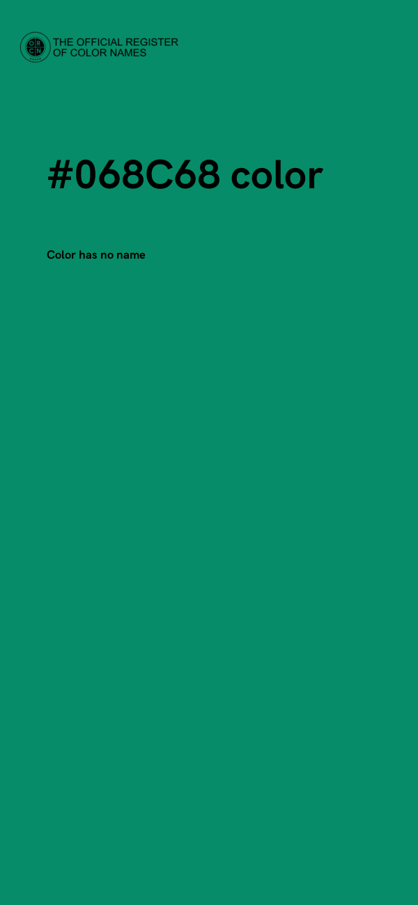 #068C68 color image