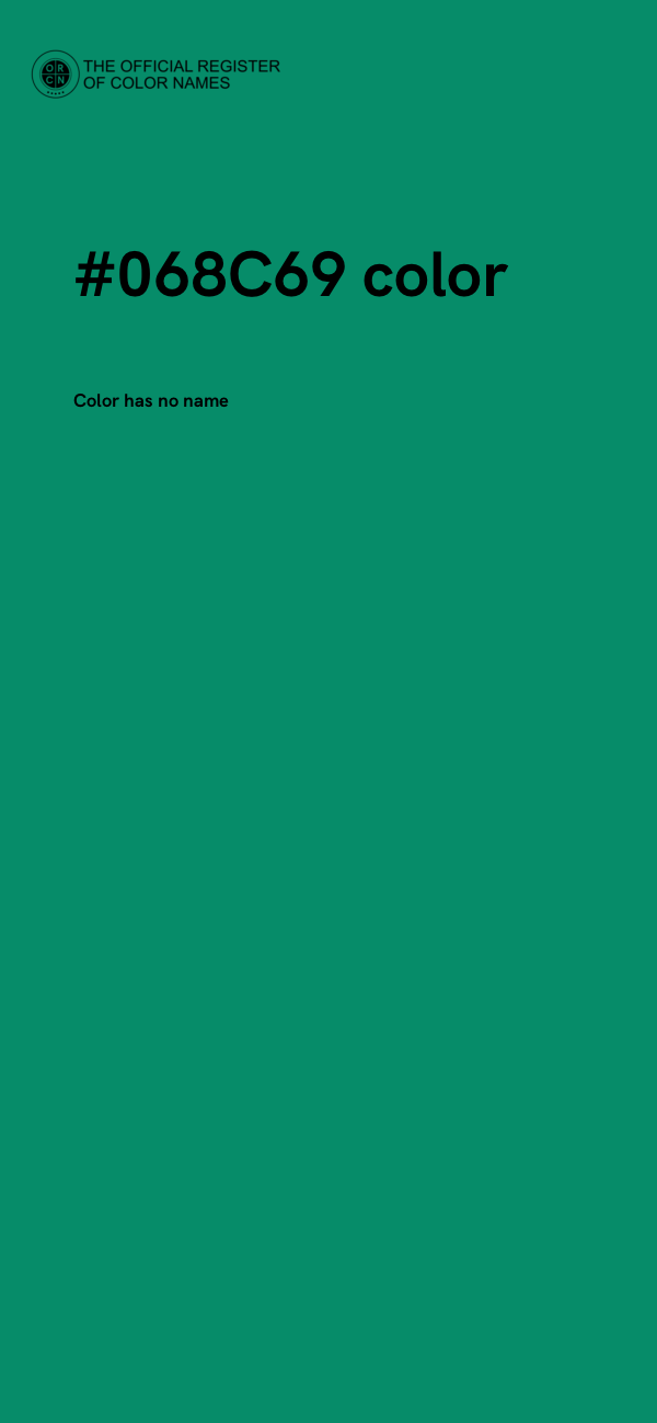 #068C69 color image