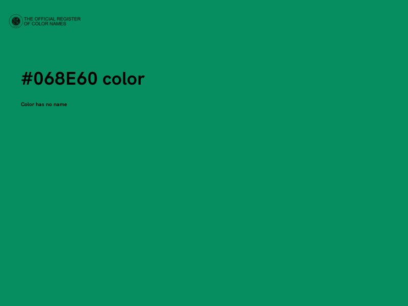 #068E60 color image