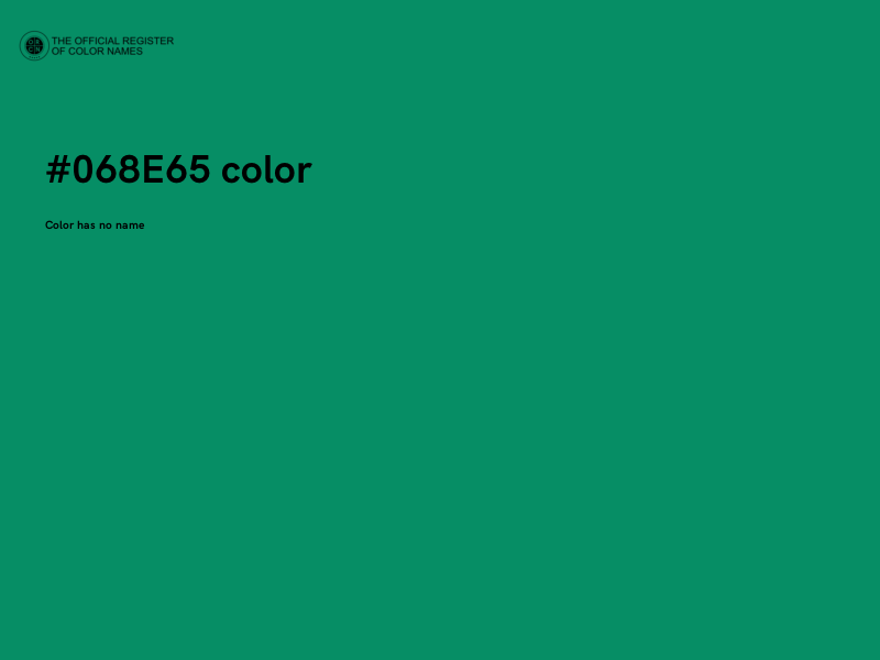 #068E65 color image