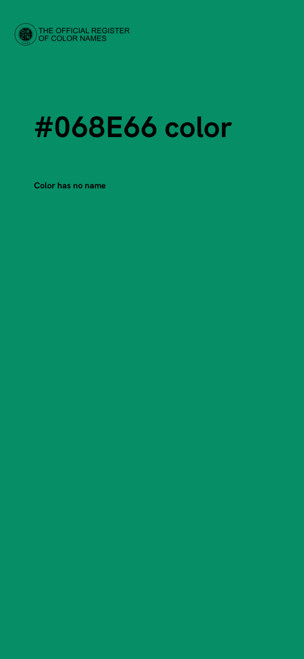 #068E66 color image