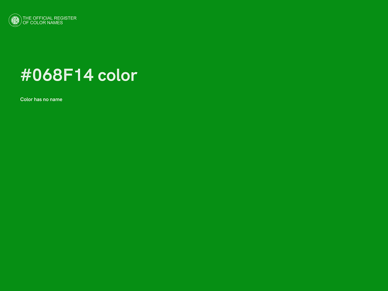 #068F14 color image