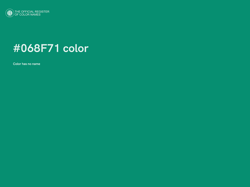 #068F71 color image